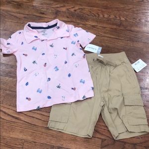 NWT Pink and Khaki Outfit